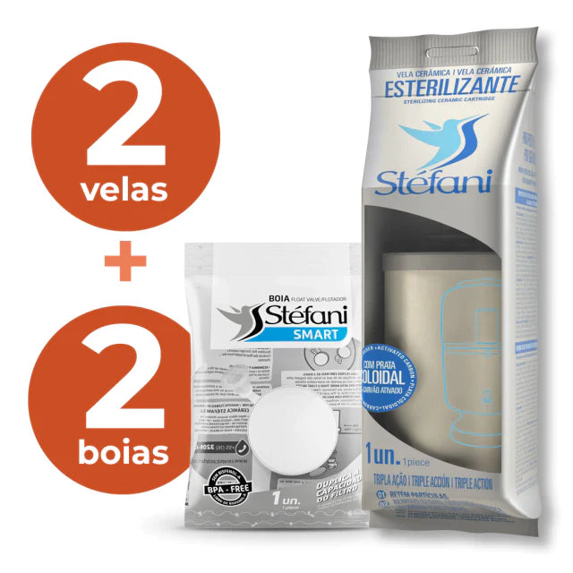 Kit 2: 2 velas esterilizantes + 2 boias