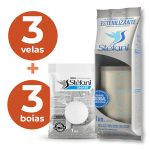 Kit 3: 3 velas esterilizantes + 3 boias