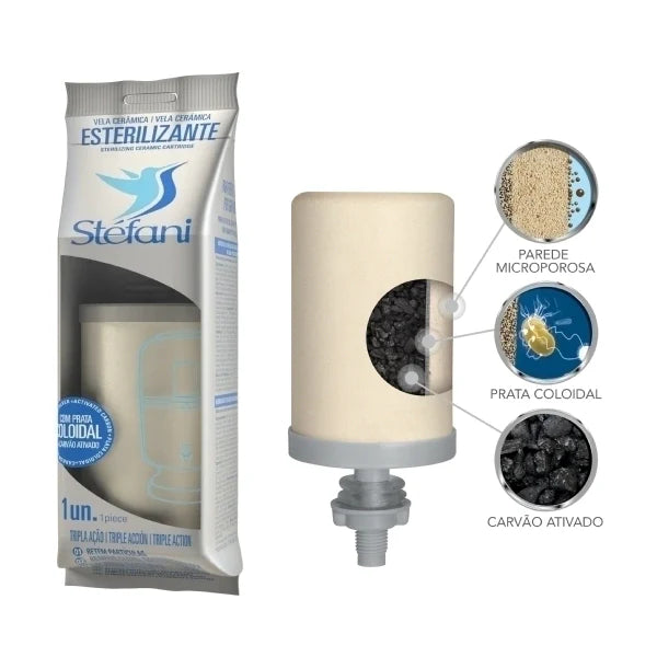 Filtro Premium - 8 litros - 3 velas + 3 vela Tripla Ação - Imagem 2